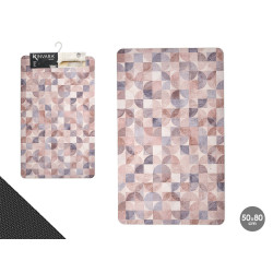 EARTH-TONE MOSAIC KITCHEN RUG 50X80CM