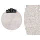ROUNDED TABLE MAT SILVER STRIPED