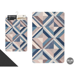 TAPPETO CUCINA TRIANGOLI BLU 50X80CM