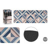 TAPPETO CUCINA TRIANGOLI BLU 45X120CM