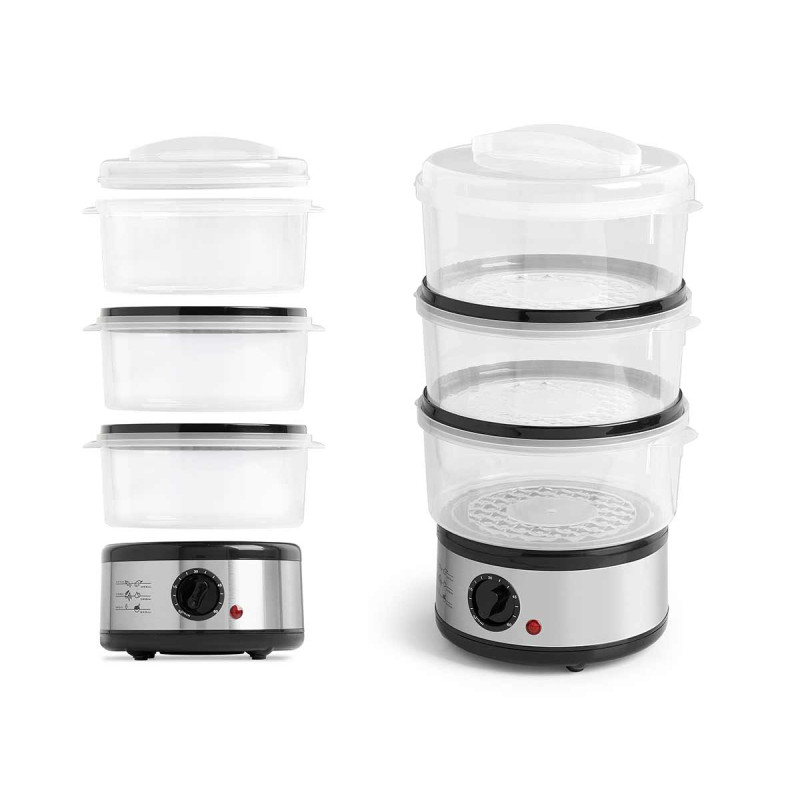 CUISEUR VAPEUR 3 NIVEAUX ACIER 500W 2,5L
