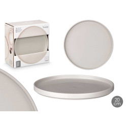 ASSIETTE À DESSERT 20 CM LISSE GRIS