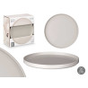 PRATO SOBREMESA 20 CM LISO CINZENTO