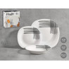VAISSELLE DÉCORÉE CARRÉE 18 PIÈCES