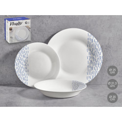 18 PCS DECORATED DINNERWARE ROUND