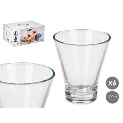 BICCHIERE CONICO CON BASE 200ML