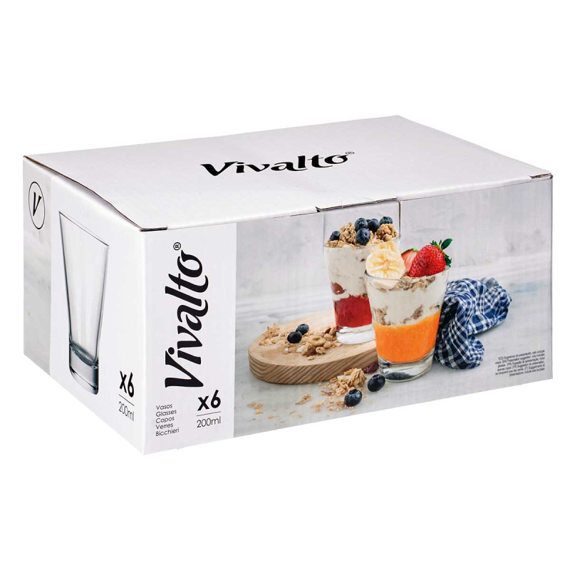 BICCHIERE CONICO CON BASE 200ML