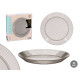 PLATO RAYAS GRIS 23CM DIAM