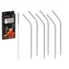 SET 6 STEEL STRAW WITH CLEANER