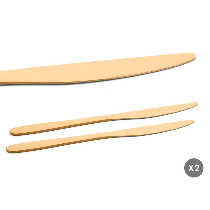 SET 2 GOLDEN KNIVES 