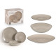 SET 18PCS TABLEWARE GRAY SPIRAL