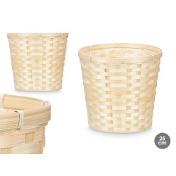 COPRIVASO ROTONDO BAMBU INTRECCIATO 25CM