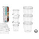 SET 3 TARROS PLASTICO 360ML