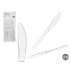 SET 18 COLTELLO PLASTICA TRASPARENTE