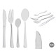 SET 24 COPERTI PLASTICA ARGENTATI