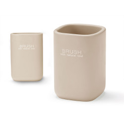 PORTE-BROSSE À DENTS LISSE BEIGE