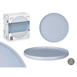 ASSIETTE À DESSERT 20 CM LISSE BLEU