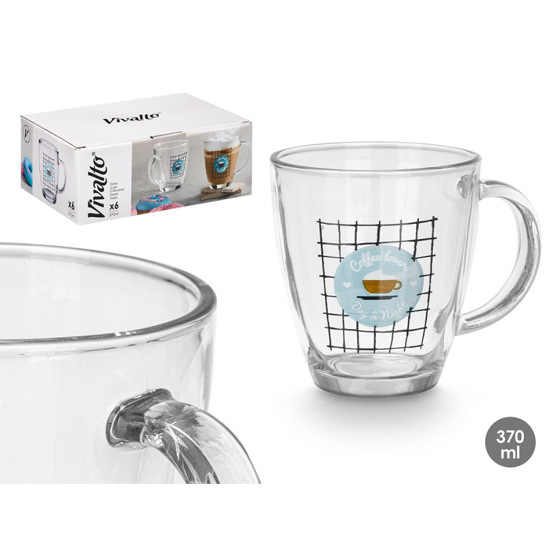 TASSE EN VERRE COFFEE LOVERS 370ML