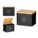 SALT-CELLAR BAMBOO LID BLACK