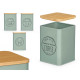KITCHEN JAR BAMBOO LID ASSORTED 3 GREEN MINT