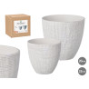 SET 2 VASI QUADRATI BIANCO 20 25CM