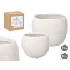 SET 2 VASI RUVIDI BIANCO 19 25CM