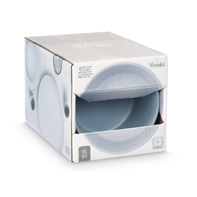PLATO HONDO 15 CM LISO AZUL