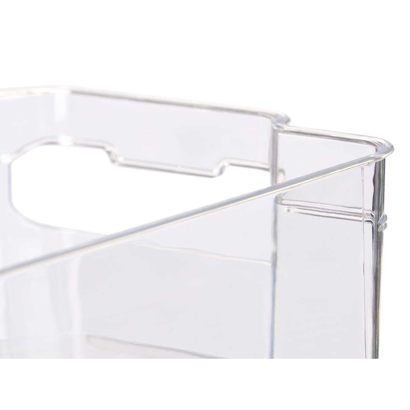 SET 3 TRANSPARENT ORGANISED FRIDGE TRAYS