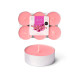 SET 6 TEA LIGHT MAXI 9 H ORCHIDEA