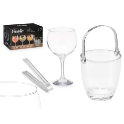 SET SECCHIO GHIACCIO 4 CALICI GIN TONIC