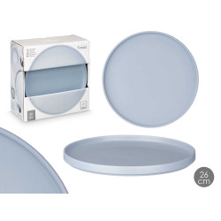 PLATO LLANO 26 CM LISO AZUL
