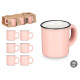 SET 6 TAZAS CAFE ROSA 100ML