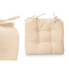 SET 2 CHAIR PILLOWS BEIGE 40X40CM 
