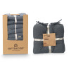 SET 2 COUSSINS DE CHAISE GRIS FONCÉ 40X40CM