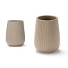 PORTE-BROSSE À DENTS RAYÉ BOMBÉ BEIGE