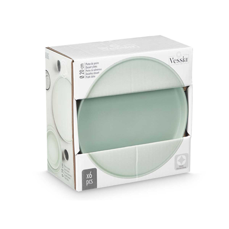 PLATO POSTRE 20 CM LISO VERDE