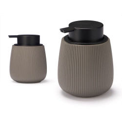DISPENSEUR RAYÉ BOMBÉ GRIS