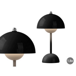 LAMPE CHAMPIGNON BOULE NOIR 1.5W