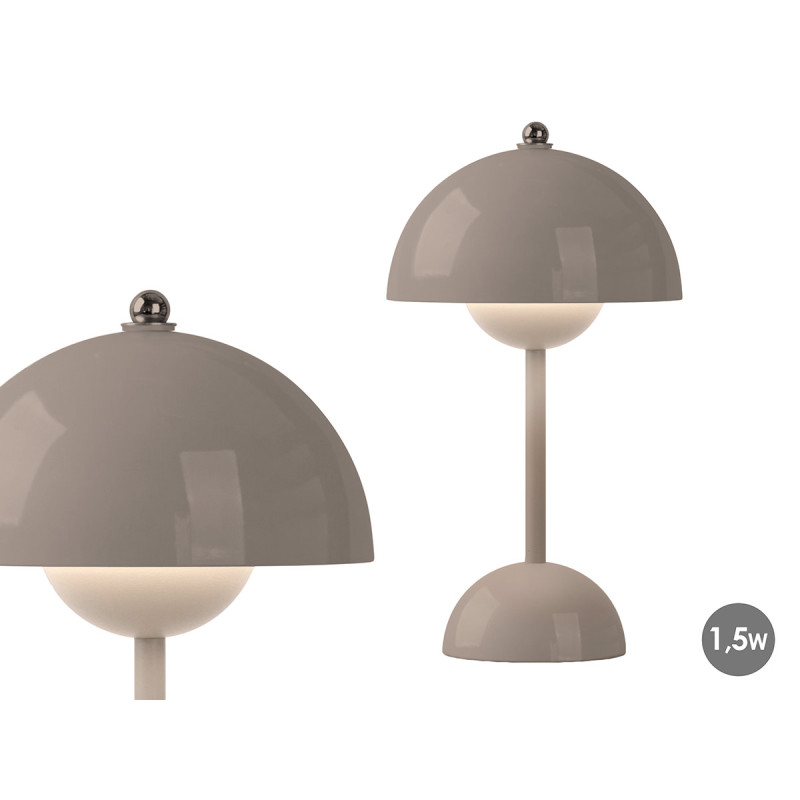 MUSHROOM SHAPE LAMP LIGHT GREY 1.5W