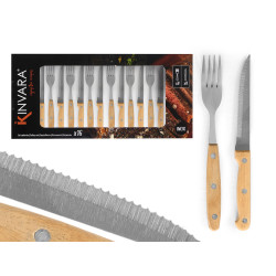 SET 16 PZ POSATE LEGNO 