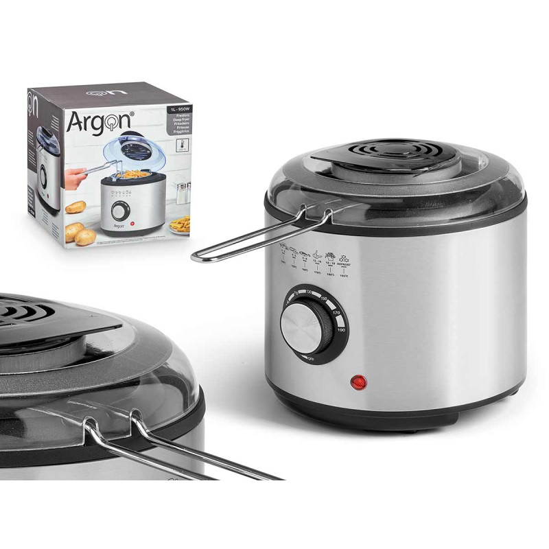 FRITEUSE RONDE ACIER 950W 1000ML