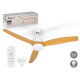 VENTILADOR TECHO LUZ 3 ASPAS EFECTO MADERA 40W