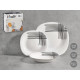 18 PCS DECORATED DINNERWARE SQUARE 