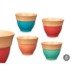 VASO 23CM SORT 4 COR BICOLOR