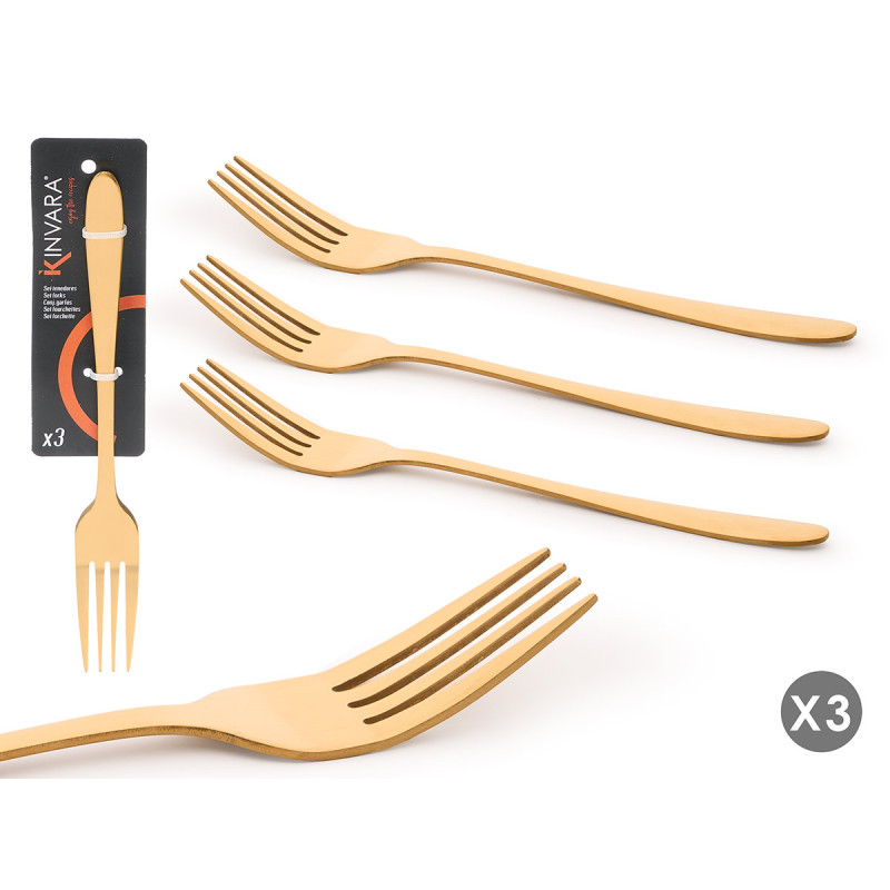 SET 3 GOLDEN FORKS 