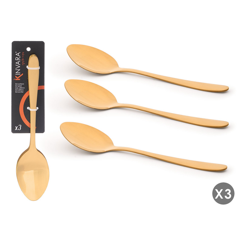 SET 3 GOLDEN SPOON 