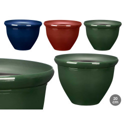 VASO ARROTONDATO 20CM ASS 3 COL