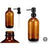 DISPENSEUR  VERRE ROND BRUN 500ML