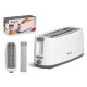 GRILLE-PAIN DOUBLE LONG BLANC MAT 1400W