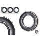 SET 3 MIROIRS RONDS NOIR ARGENTÉ